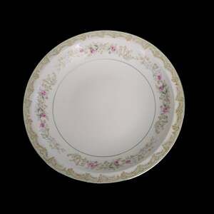 Kenwood Japan Floral Soup Bowls Set of 2 Pink Roses Gold Trim Porcelain